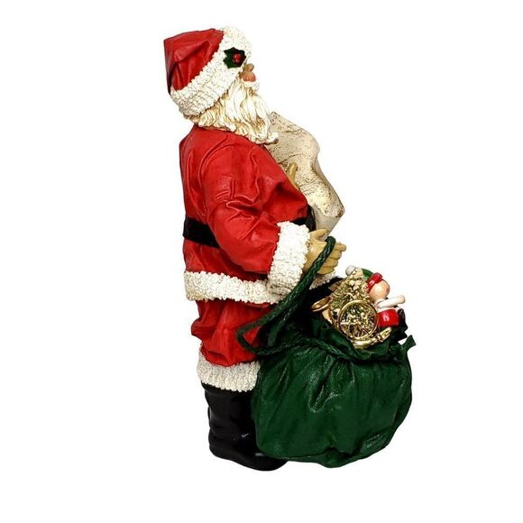 Vtg Kurt Adler Fabric Cloth Mache Singing Santa Toy Present Bag 11" - Picture 2 of 4
